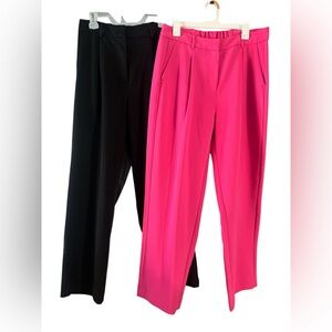 Old Navy High-Waist Pants - Hot Pink and Black- 2 for the price of 1…Size L EUC